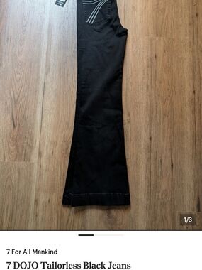 7 For All Mankind Black Flare Jeans